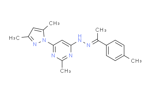 CAS No. 415698-51-0, 4-(3,5-Dimethyl-1H-pyrazol-1-yl)-2-methyl-6-(2-(1-(p-tolyl)ethylidene)hydrazinyl)pyrimidine