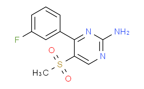 CAS No. 395090-52-5, 4-(3-Fluorophenyl)-5-(methylsulfonyl)pyrimidin-2-amine