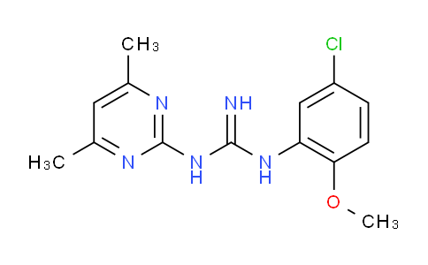 CAS No. 377061-57-9, 1-(5-Chloro-2-methoxyphenyl)-3-(4,6-dimethylpyrimidin-2-yl)guanidine