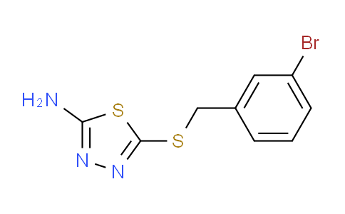 CAS No. 381679-10-3, 5-((3-Bromobenzyl)thio)-1,3,4-thiadiazol-2-amine