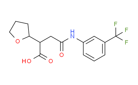 CAS No. 330951-09-2, 4-Oxo-2-(tetrahydrofuran-2-yl)-4-((3-(trifluoromethyl)phenyl)amino)butanoic acid