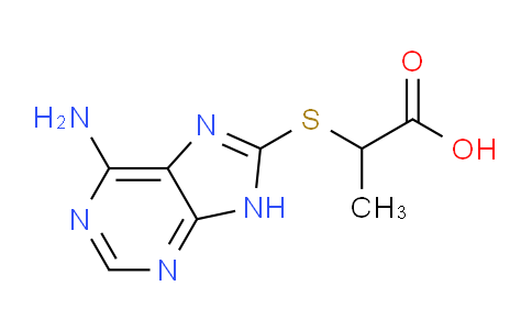 CAS No. 330983-00-1, 2-((6-Amino-9H-purin-8-yl)thio)propanoic acid