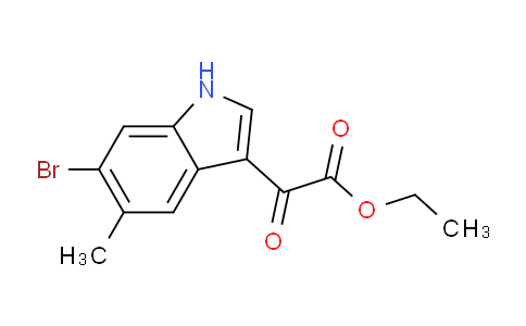 CAS No. 2097800-39-8, Ethyl 2-(6-Bromo-5-methyl-3-indolyl)-2-oxoacetate