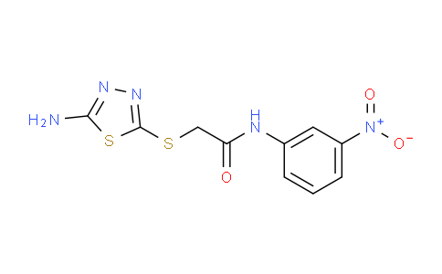 CAS No. 339318-48-8, 2-((5-Amino-1,3,4-thiadiazol-2-yl)thio)-N-(3-nitrophenyl)acetamide