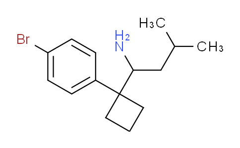 CAS No. 1895751-01-5, 1-[1-(4-Bromophenyl)cyclobutyl]-3-methylbutylamine
