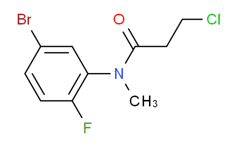 CAS No. 1897597-07-7, N-(5-Bromo-2-fluorophenyl)-3-chloro-N-methylpropanamide
