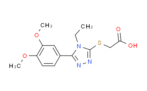 CAS No. 337487-21-5, 2-((5-(3,4-Dimethoxyphenyl)-4-ethyl-4H-1,2,4-triazol-3-yl)thio)acetic acid