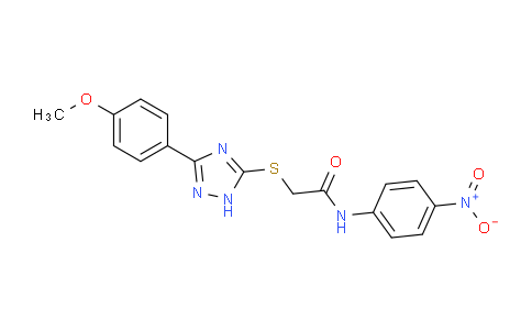 CAS No. 337498-41-6, 2-((3-(4-Methoxyphenyl)-1H-1,2,4-triazol-5-yl)thio)-N-(4-nitrophenyl)acetamide