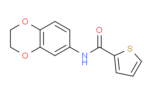 CAS No. 288312-08-3, N-(2,3-Dihydrobenzo[b][1,4]dioxin-6-yl)thiophene-2-carboxamide