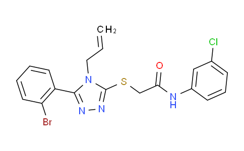 CAS No. 332910-77-7, 2-((4-Allyl-5-(2-bromophenyl)-4H-1,2,4-triazol-3-yl)thio)-N-(3-chlorophenyl)acetamide