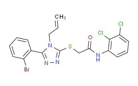 CAS No. 332912-99-9, 2-((4-Allyl-5-(2-bromophenyl)-4H-1,2,4-triazol-3-yl)thio)-N-(2,3-dichlorophenyl)acetamide