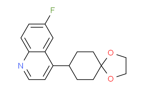 CAS No. 1923846-48-3, 6-Fluoro-4-(1,4-dioxaspiro[4.5]decan-8-yl)quinoline