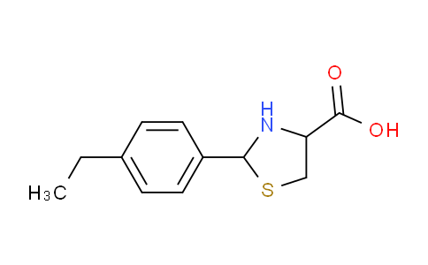 CAS No. 342412-25-3, 2-(4-Ethylphenyl)thiazolidine-4-carboxylic acid