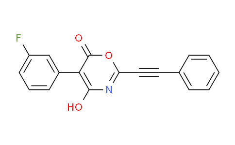 CAS No. 1956324-70-1, 5-(3-Fluorophenyl)-4-hydroxy-2-(phenylethynyl)-6H-1,3-oxazin-6-one