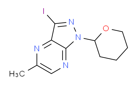 CAS No. 1956340-43-4, 3-Iodo-5-methyl-1-(tetrahydro-2H-pyran-2-yl)-1H-pyrazolo[3,4-b]pyrazine