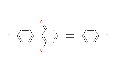 CAS No. 1956376-41-2, 5-(4-Fluorophenyl)-2-((4-fluorophenyl)ethynyl)-4-hydroxy-6H-1,3-oxazin-6-one