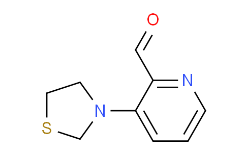 CAS No. 1779122-08-5, 3-(Thiazolidin-3-yl)picolinaldehyde