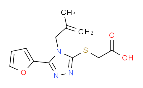 CAS No. 307327-49-7, 2-((5-(Furan-2-yl)-4-(2-methylallyl)-4H-1,2,4-triazol-3-yl)thio)acetic acid