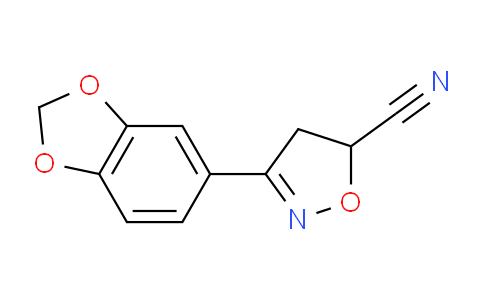 CAS No. 190907-46-1, 3-(Benzo[d][1,3]dioxol-5-yl)-4,5-dihydroisoxazole-5-carbonitrile