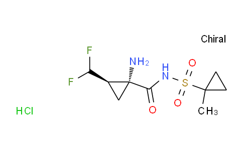 CAS No. 1360828-80-3, (1R,2R)-1-Amino-2-(difluoromethyl)-N-[(1-methylcyclopropyl)sulfonyl]cyclopropanecarboxamide Hydrochloride