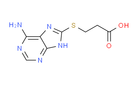 CAS No. 304444-49-3, 3-((6-Amino-9H-purin-8-yl)thio)propanoic acid