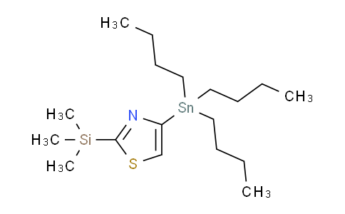 CAS No. 252562-80-4, 4-(Tributylstannyl)-2-(trimethylsilyl)thiazole