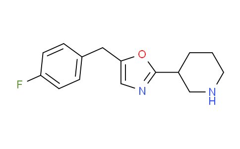 CAS No. 1785759-46-7, 5-(4-Fluorobenzyl)-2-(piperidin-3-yl)oxazole