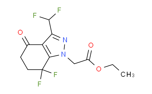 CAS No. 1417983-65-3, Ethyl 2-(3-(difluoromethyl)-7,7-difluoro-4-oxo-4,5,6,7-tetrahydro-1H-indazol-1-yl)acetate