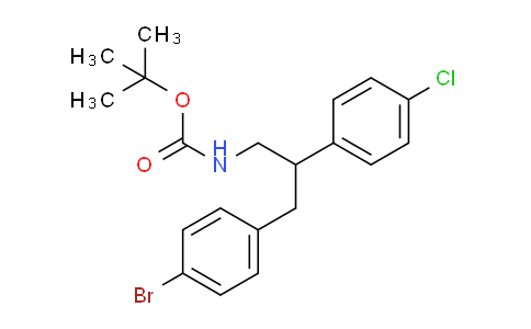 CAS No. 1065075-71-9, TERT-BUTYL 3-(4-BROMOPHENYL)-2-(4-CHLOROPHENYL)PROPYLCARBAMATE