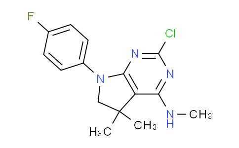 CAS No. 2171305-25-0, 2-Chloro-7-(4-fluorophenyl)-N,5,5-trimethyl-6,7-dihydro-5H-pyrrolo[2,3-d]pyrimidin-4-amine