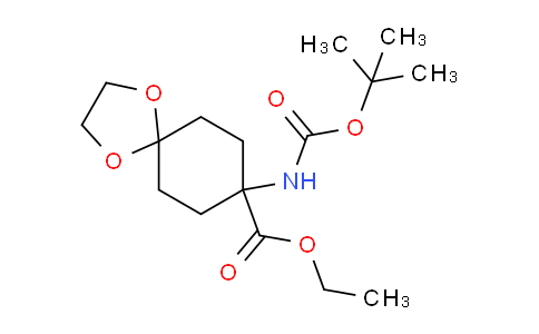 CAS No. 1951439-44-3, Ethyl 8-((tert-butoxycarbonyl)amino)-1,4-dioxaspiro[4.5]decane-8-carboxylate