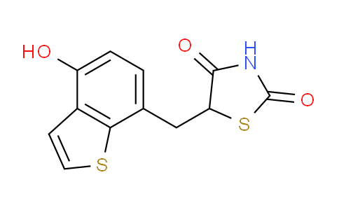 CAS No. 213455-13-1, 5-((4-Hydroxybenzo[b]thiophen-7-yl)methyl)thiazolidine-2,4-dione