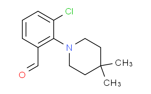 CAS No. 1931679-00-3, 3-Chloro-2-(4,4-dimethyl-1-piperidinyl)benzaldehyde