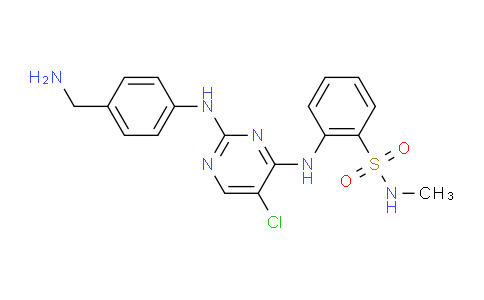 CAS No. 1809947-04-3, 2-[[2-[[4-(Aminomethyl)phenyl]amino]-5-chloro-4-pyrimidinyl]amino]-N-methylbenzenesulfonamide
