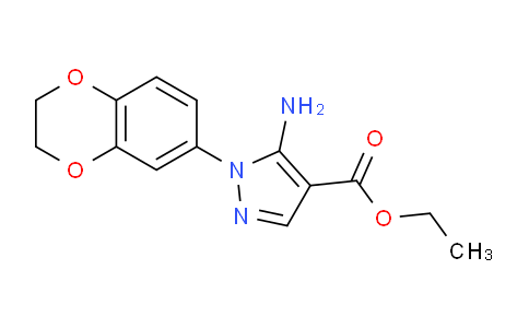 CAS No. 1416345-06-6, Ethyl 5-amino-1-(2,3-dihydrobenzo[b][1,4]dioxin-6-yl)-1H-pyrazole-4-carboxylate