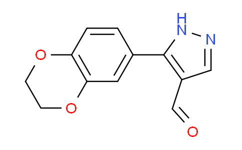 CAS No. 1006482-46-7, 5-(2,3-Dihydrobenzo[b][1,4]dioxin-6-yl)-1H-pyrazole-4-carbaldehyde