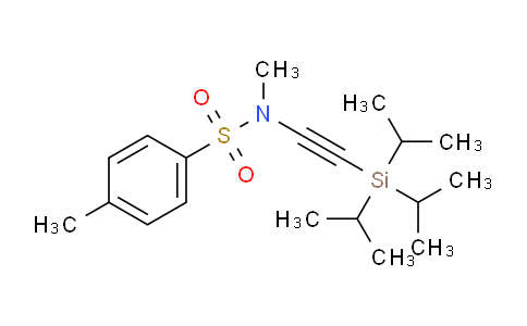 CAS No. 1007597-63-8, N,4-Dimethyl-N-[(triisopropylsilyl)ethynyl]benzenesulfonamide