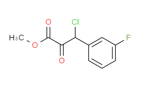CAS No. 1007874-03-4, Methyl 3-chloro-3-(3-fluorophenyl)-2-oxopropanoate