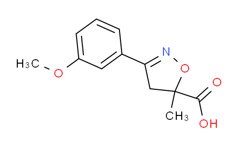 CAS No. 1326811-79-3, 3-(3-Methoxyphenyl)-5-methyl-4,5-dihydroisoxazole-5-carboxylic acid