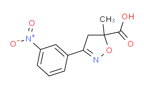 CAS No. 1326815-05-7, 5-Methyl-3-(3-nitrophenyl)-4,5-dihydroisoxazole-5-carboxylic acid