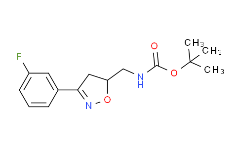 CAS No. 1488407-62-0, tert-Butyl ((3-(3-fluorophenyl)-4,5-dihydroisoxazol-5-yl)methyl)carbamate