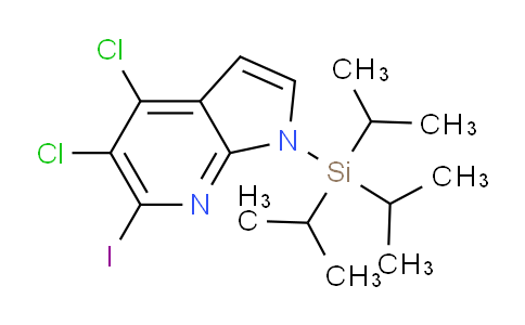 CAS No. 1346447-26-4, 4,5-Dichloro-6-iodo-1-(triisopropylsilyl)-1H-pyrrolo[2,3-b]pyridine