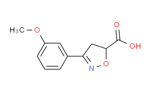 CAS No. 1018143-20-8, 3-(3-Methoxyphenyl)-4,5-dihydroisoxazole-5-carboxylic acid