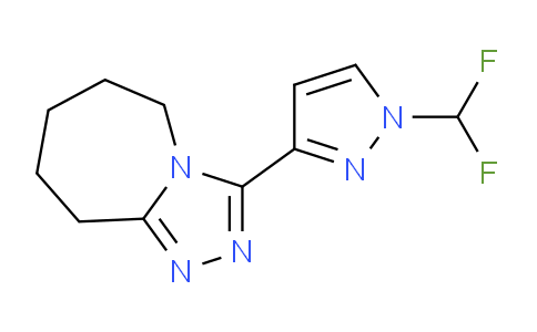CAS No. 1174884-34-4, 3-(1-(Difluoromethyl)-1H-pyrazol-3-yl)-6,7,8,9-tetrahydro-5H-[1,2,4]triazolo[4,3-a]azepine