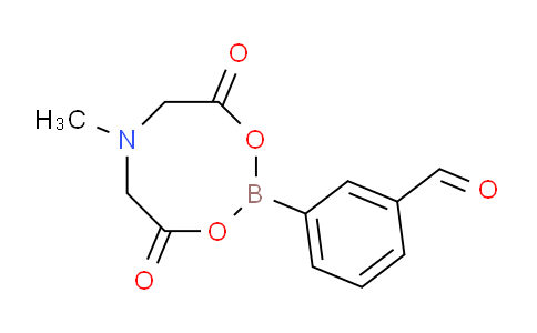 CAS No. 1257642-72-0, 3-(6-methyl-4,8-dioxo-1,3,6,2-dioxazaborocan-2-yl)benzaldehyde