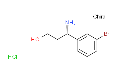 CAS No. 1213186-22-1, (S)-3-AMINO-3-(3-BROMOPHENYL)PROPAN-1-OL HCL