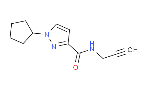 CAS No. 1437482-52-4, 1-Cyclopentyl-N-(prop-2-yn-1-yl)-1H-pyrazole-3-carboxamide