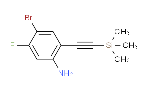 CAS No. 1219741-80-6, 4-Bromo-5-fluoro-2-[(trimethylsilyl)ethynyl]aniline