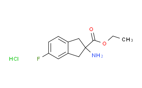CAS No. 1272758-28-7, ETHYL 2-AMINO-5-FLUORO-2,3-DIHYDRO-1H-INDENE-2-CARBOXYLATE HCL