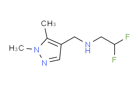 CAS No. 1245808-54-1, N-((1,5-Dimethyl-1H-pyrazol-4-yl)methyl)-2,2-difluoroethanamine